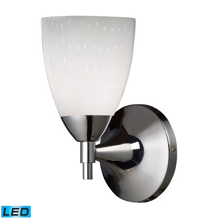 Elk Lighting Celina 1-Lght Wall Lamp in Chrm w/Simple Wht Glass - Includes LED Bulb 10150/1PC-WH-LED